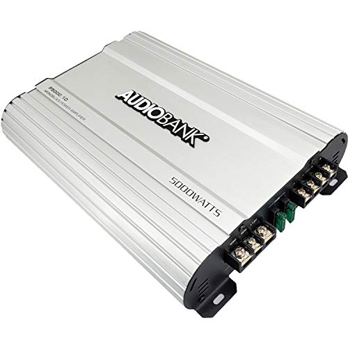 Audiobank Audio System P5000.1 Monoblock Car Amplifier - 5000 Watt Amp, 2/4 Ohm Stable, Class A/B, Mosfet Power Supply, Remote Subwoofer Control, Subwoofer Amplifier with Blue Amplifier Kit Bundle Audiobank Audio System P5000.1 Monoblock Car Amplifier - 5000 Watt Amp, 2/4 Ohm Stable, Class A/B, Mosfet Power Supply, Remote Subwoofer Control, Subwoofer Amplifier with Blue Amplifier Kit Bundle